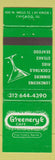 Matchbook Cover - Greenery Cafe Chicago IL