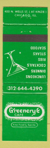 Matchbook Cover - Greenery Cafe Chicago IL