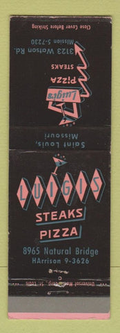 Matchbook Cover - Luigi's Steaks Pizza St Louis MO