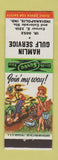 Matchbook Cover - Hamlin Gulf oil gas Indianapolis IN hillbilly