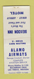 Matchbook Cover - Alamo Airways Las Vegas NV Beacon Inn BOBTAIL