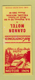 Matchbook Cover - Cannon Motel Fallon NV BOBTAIL
