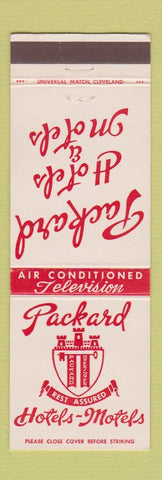Matchbook Cover - Packard Hotels Mount Vernon OH #1