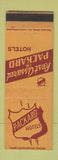 Matchbook Cover - Packard Hotels Findlay OH Mount Vernon Zanesville #2