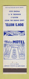 Matchbook Cover - Don's Motel Dunkirk NY
