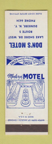 Matchbook Cover - Don's Motel Dunkirk NY