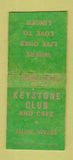 Matchbook Cover - Keystone Club Cafe Fallon NV BOBTAIL