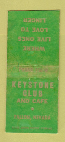 Matchbook Cover - Keystone Club Cafe Fallon NV BOBTAIL