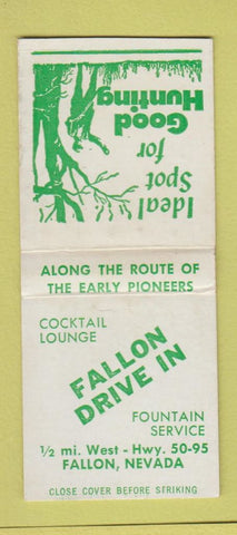 Matchbook Cover - Fallon Drive In NV BOBTAIL