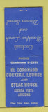 Matchbook Cover - El Coronado Cocktail Lounge Sierra Vista AZ BOBTAIL WEAR