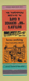 Matchbook Cover - Butler's 66 oil gas Philadelphia MO