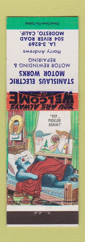 Matchbook Cover - Stanislaus Electric Motor Works Modesto CA hillbilly