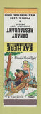 Matchbook Cover - Canary Restaurant Westminster OH hillbilly
