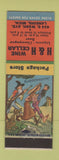 Matchbook Cover - H&H Wine Cellar Lansing MI hillbilly