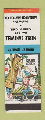 Matchbook Cover - Merle Cantwell Monarch Match Dealer Klamath CA hillbilly