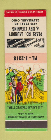 Matchbook Cover - Pearl Road Laundry Cleveland OH hillbilly