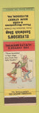 Matchbook Cover - Elverson's Sandwich Shop Elverson PA hillbilly