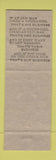 Matchbook Cover - Ollindale Hair Salon Hamilton ON hillbilly