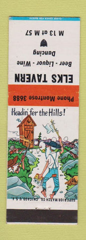 Matchbook Cover - Elks Tavern Montrose? Hillbilly