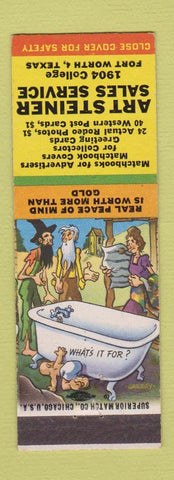Matchbook Cover - Art Steiner Advertising Fort Worth TX hillbilly