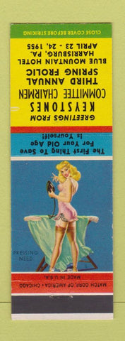Matchbook Cover - Keystone Match Club HARrisburg PA 1955 pinup