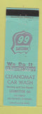 Matchbook Cover - Phillips 66 oil gas Cleanomat Car Wash Highland KS