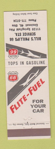Matchbook Cover - Bill's Phillips 66 oil gas Cincinnati OH