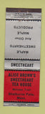 Matchbook Cover - Alice Brown's Tea House Shelburne Falls MA WEAR BOBTAIL