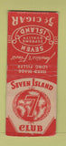 Matchbook Cover - Seven Island Club Cigars BOBTAIL