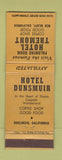 Matchbook Cover - Hotel Tremont Dunsmuir CA Red Bluff WEAR