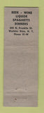 Matchbook Cover - Albert's Restaurant Watkins Glen NY WEAR