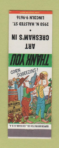 Matchbook Cover - Art Cresham's In Chicago IL hillbilly
