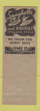 Matchbook Cover - Tomasello Tavern Restaurant Penny Pot NJ hillbilly