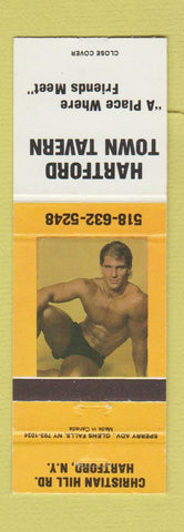 Matchbook Cover - Hartford Town Tavern Hartford NY male pinup beefcake