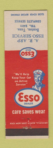 Matchbook Cover - AR Arp Esso oil gas Benton TN