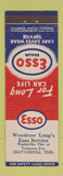 Matchbook Cover - Esso oil gas Woodrow Long's Chattanooga TN