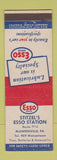 Matchbook Cover - Esso oil gas Stitzel's McEwensville PA