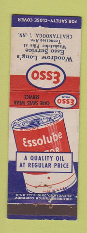 Matchbook Cover - Woodrow Long's Esso oil gas Chattanooga TN WEAR