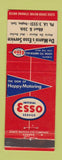 Matchbook Cover - DeMarco's Esso oil gas Regina SK