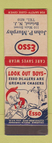 Matchbook Cover - John Murphy Esso oil gas Bristol NJ