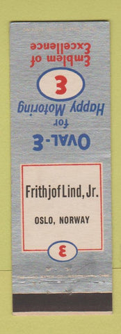 Matchbook Cover - Esso oil gas Frithjof Lind Jr Oslo Norway