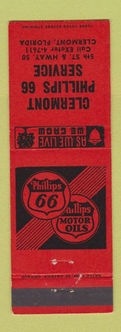 Matchbook Cover - Phillips 66 oil gas Clermont FL