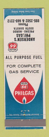 Matchbook Cover - Phillips 66 oil gas propane Anderson's Presto Murdo SD