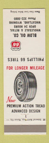 Matchbook Cover - Blow Oil Phillips 66 oil gas Wheatland WY