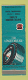 Matchbook Cover - Duffie Monroe Phillips 66 oil gas Rosenberg TX WEAR