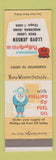 Matchbook Cover - Lloyd Jensen Rock Lodge Phillips 66 oil gas Hagerman ID