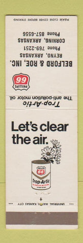 Matchbook Cover - Belford & Roe Phillips 66 oil gas Reyno AR Corning