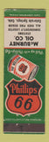 Matchbook Cover - McBurney Oil Phillips 66 gas Colorado Springs WEAR