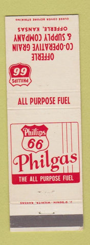 Matchbook Cover - Offerle COOP Grain Phillips 66 oil gas Offerle KS