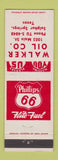 Matchbook Cover - Phillips 66 oil gas Sulphur Springs TX